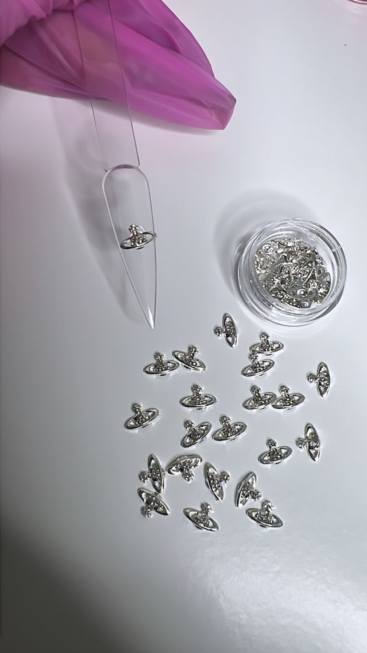 Mini Silver Shuttles Metal Charms (20pcs)