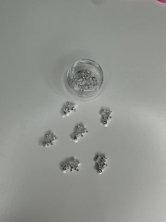DANGLE SILVER  STARS (10pcs)